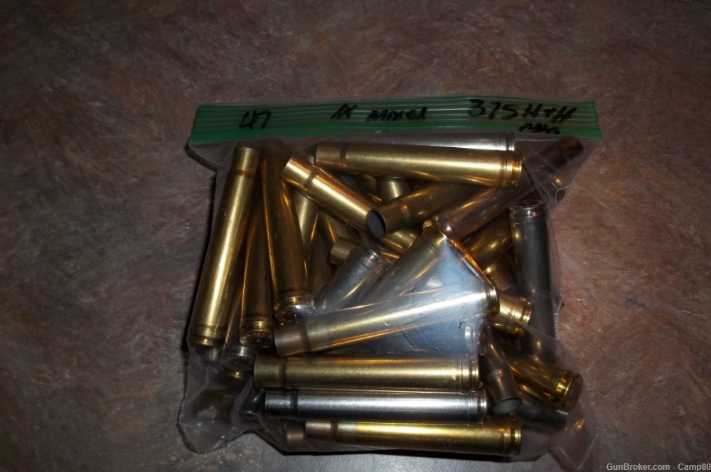 375 H&H Mag, Once Fired Brass, 47ct-img-0