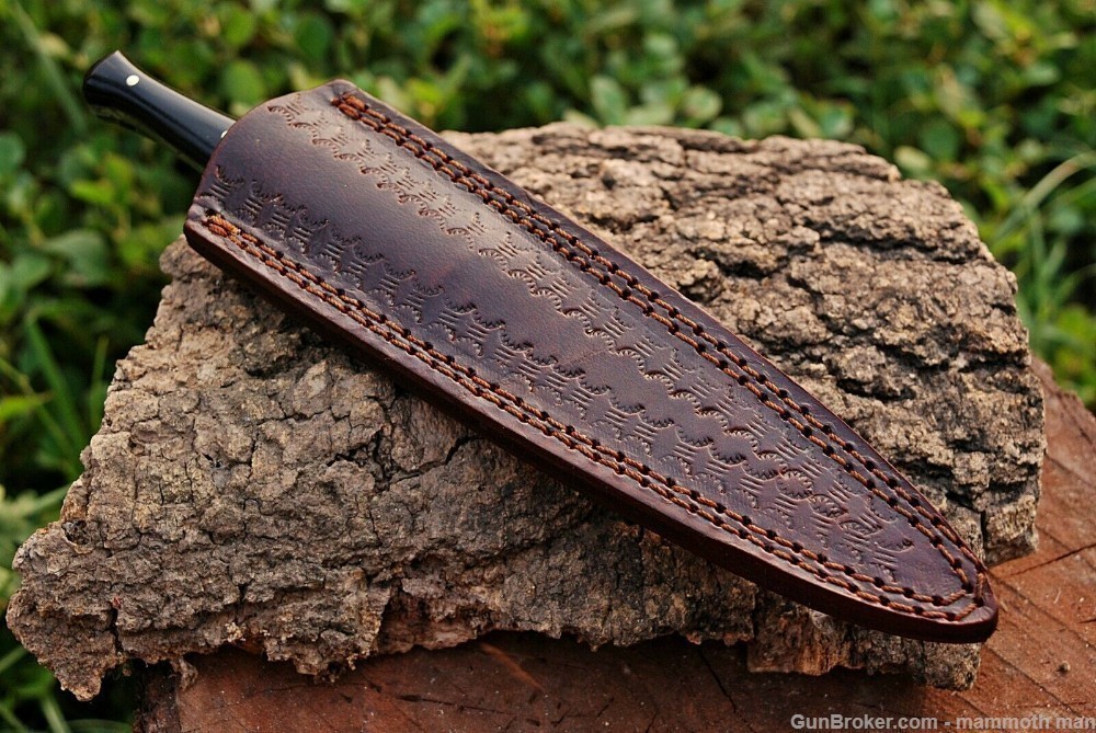Dagger with buffalo horn Custom sheath-img-1