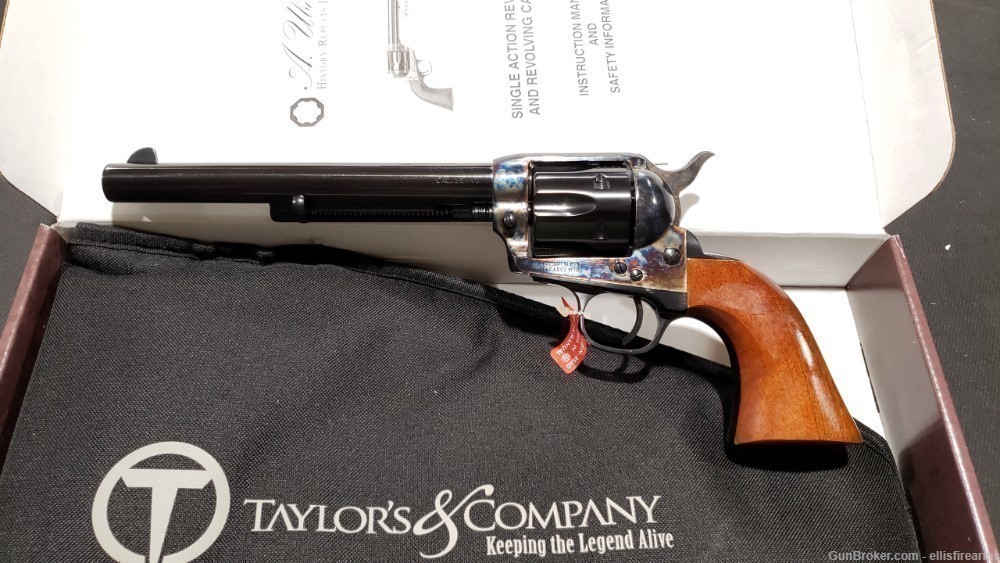 Taylors / Uberti 1873 Cattleman 7.5" Case Color Wood Grip 38-40 550911-img-0