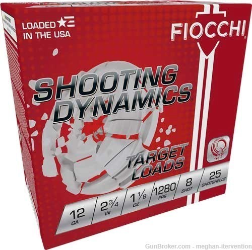 Fiocchi Shooting Dynamics 12 Gauge 1280 fps 2.75? 1 1/8 oz. #8 – 250 Rounds-img-0