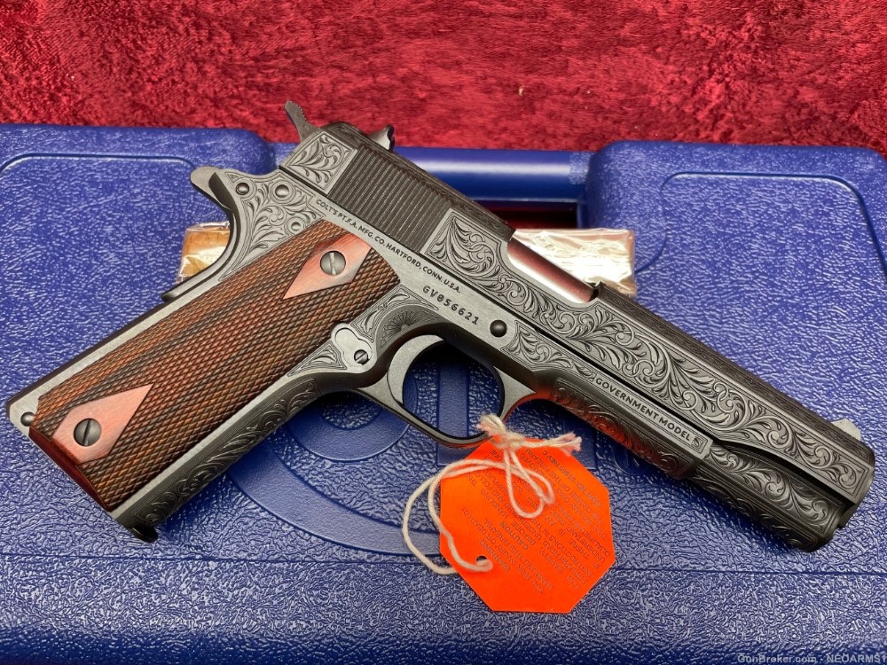 NIB Colt 1911. 45 acp Stunning Full coverage Engraved. Rare!-img-8