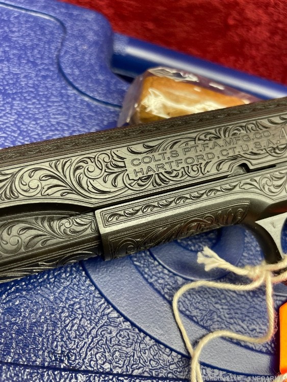 NIB Colt 1911. 45 acp Stunning Full coverage Engraved. Rare!-img-3