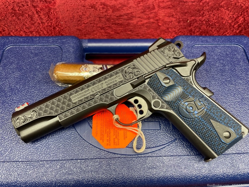 NIB Colt 1911 competition.45 acp incredible Engraved collector!-img-0