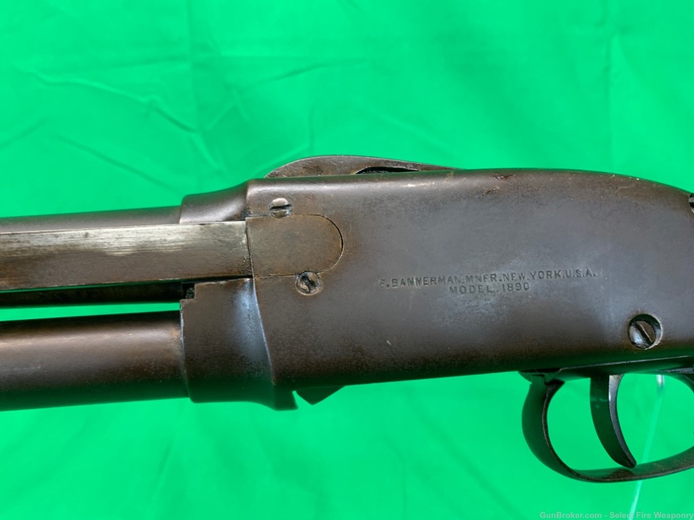 RARE Antique Spencer Bannerman 1890 the First Pump Shotgun 12 ga-img-16