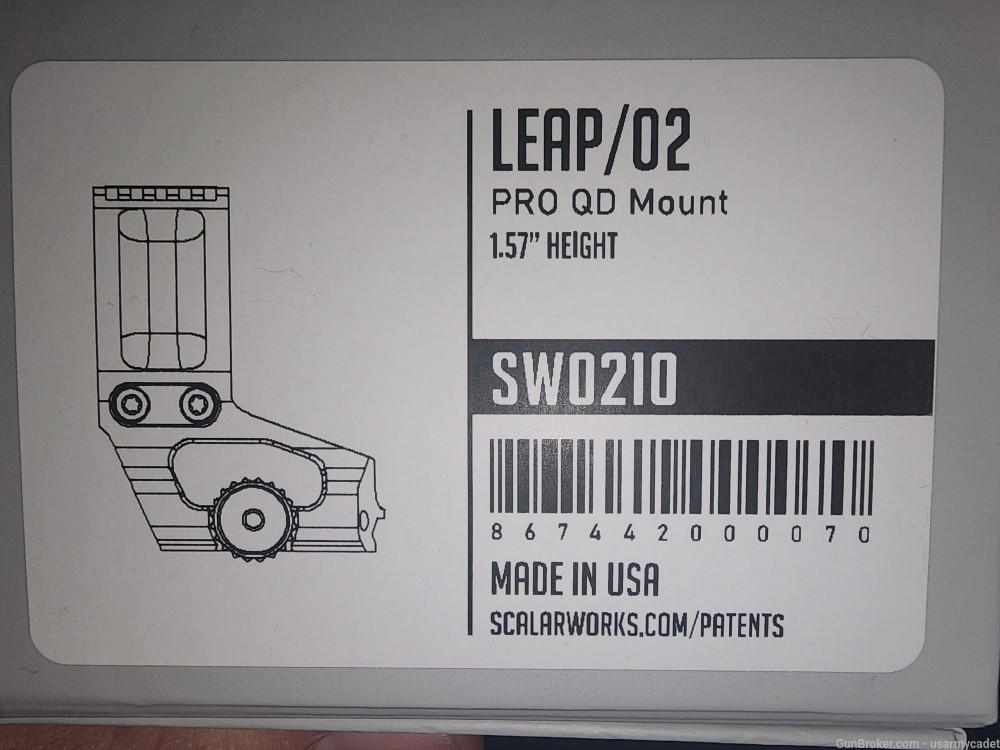 Leap/02 Scalarworks 30mm Pro QD Mount 1.57" Height SW0210-img-1