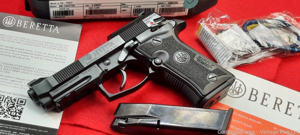 Beretta 80x Cheetah DA/SA .380 pistol 3.9" barrel *J80XBLK13* NIB! NR-img-0