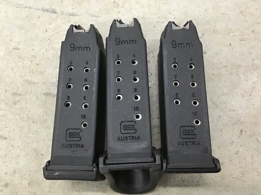 Lot of 3 Glock 9MM 10 Round Magazines Penny Auction NR 0.01-img-2