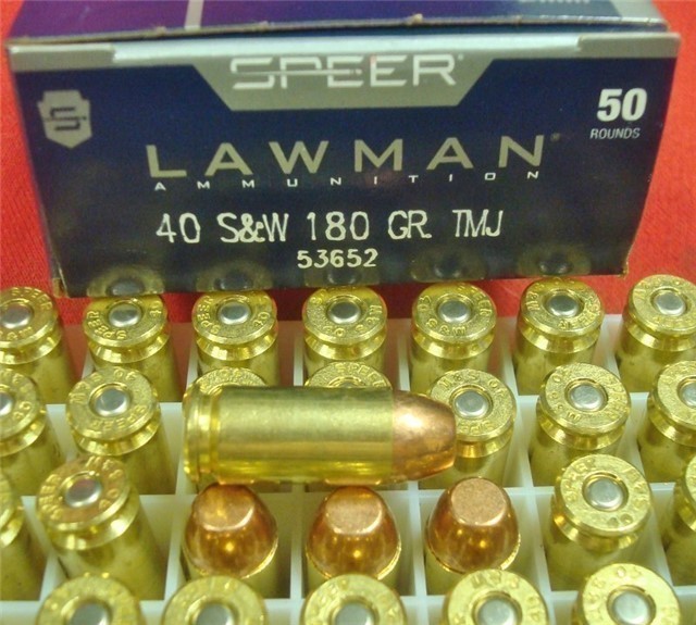 500 Speer .40 s&w FMJ Lawmen 180 gr NEW ammo 53652-img-2