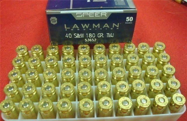 500 Speer .40 s&w FMJ Lawmen 180 gr NEW ammo 53652-img-1
