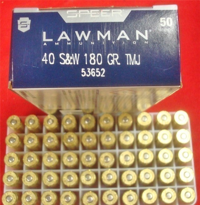 500 Speer .40 s&w FMJ Lawmen 180 gr NEW ammo 53652-img-3