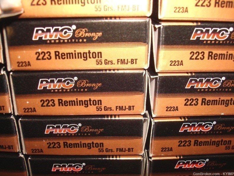 500 PMC FMJ 55 grain FMJ .223 Factory NEW Bronze Ammo 223A-img-3