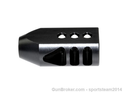 AR15 1/2x28 Competition Grade Muzzle Brake, Steel w/Black Phosphate Finish-img-7