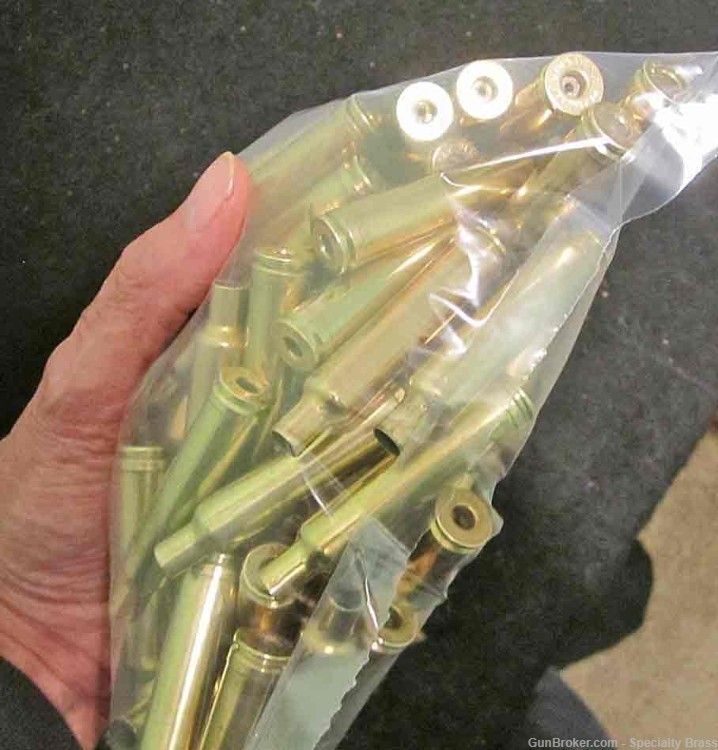 50 PC Weatherby Once Fired 270 Weatherby Brass, Deprimed & Polished -img-1