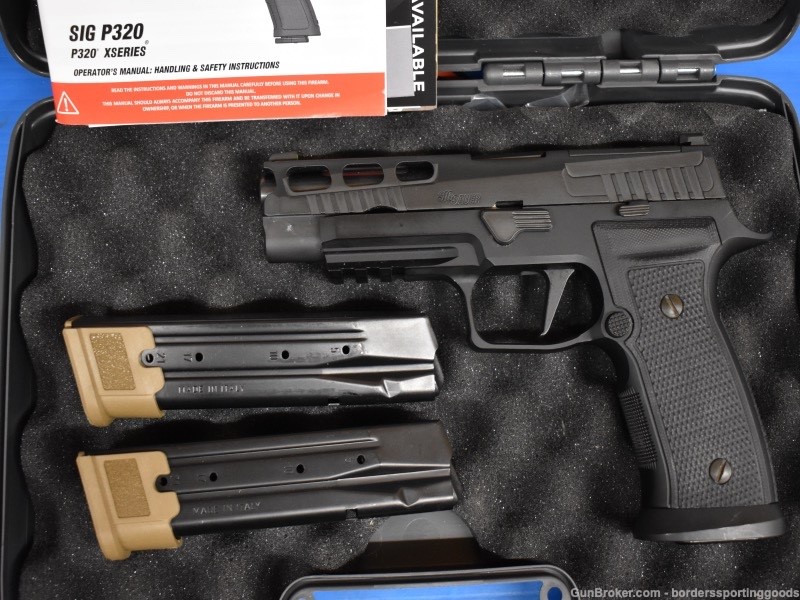 SIG SAUER P320 AXG PRO 9mm 4.70" 21+1 Optic Ready BLK AXG G10 GRIPS w/case+-img-13