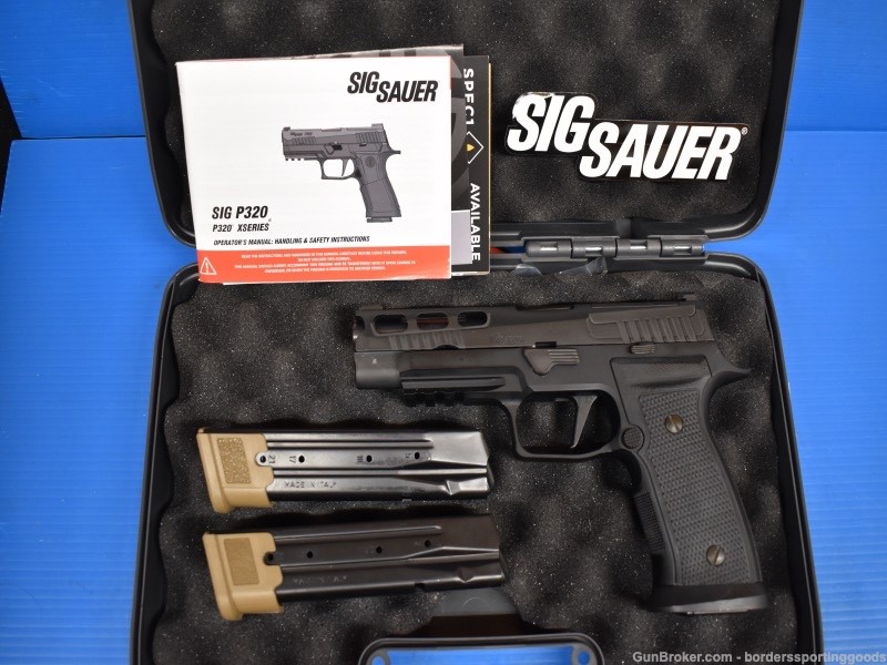 SIG SAUER P320 AXG PRO 9mm 4.70" 21+1 Optic Ready BLK AXG G10 GRIPS w/case+-img-12