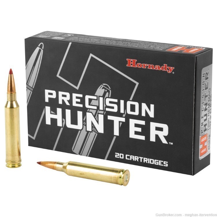 Hornady Precision Hunter 7mm Rem Mag 162gr ELD-X - 20 Rounds-img-0