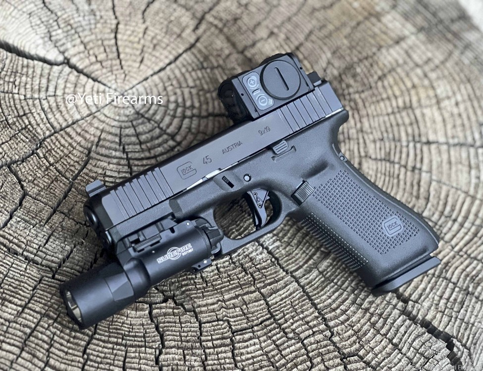 Glock 45 MOS 9mm Factory Aimpoint ACRO Cut W/ X300 Agency Arms ACRO-P2 17rn-img-2