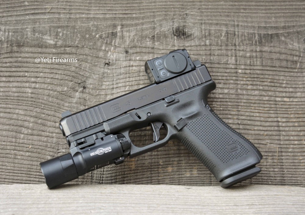 Glock 45 MOS 9mm Factory Aimpoint ACRO Cut W/ X300 Agency Arms ACRO-P2 17rn-img-6