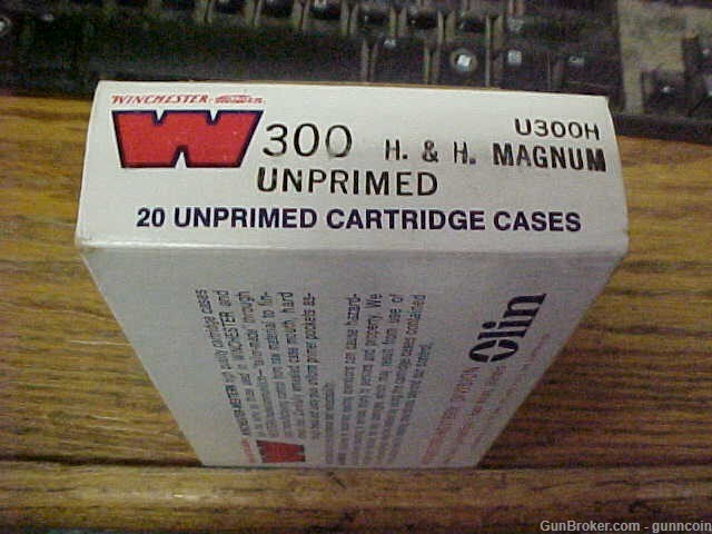 Reloading New Brass W-W Super 300 H&H Magnum 2 Boxes of 20 Total 40 Rounds-img-1