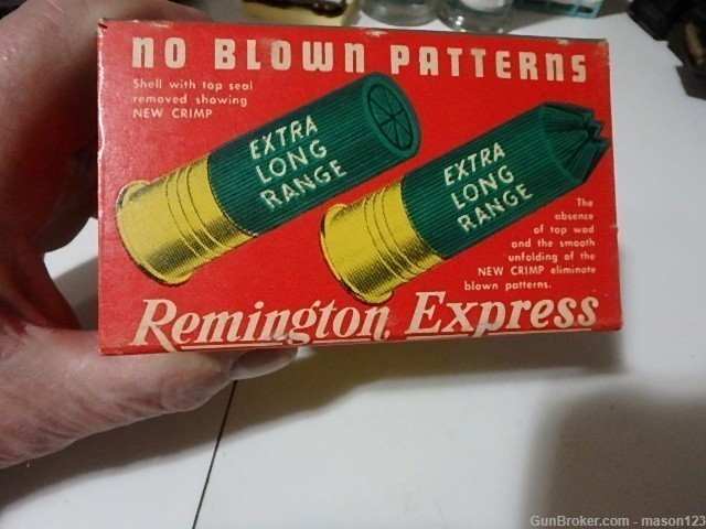 FULL 12 GA REMINGTON EXPRESS PAPER SHELL BOX FRESH OUT OF THE CASE 4s-img-1