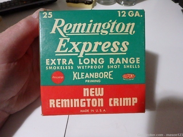 FULL 12 GA REMINGTON EXPRESS PAPER SHELL BOX FRESH OUT OF THE CASE 4s-img-0