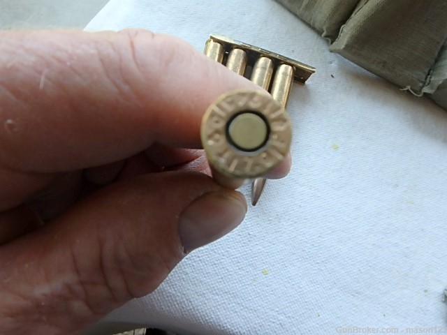 70 RDS OLD 1945 IN 8 MM AMMO MILITARY RDS IN BANDOLIER-img-4