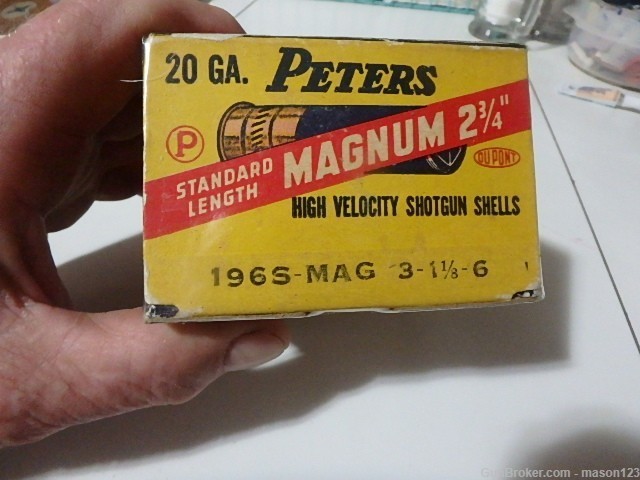 FULL 20 GA RED BAND PETERS MAGNUM DUCK BOX NO 6 SHOT -img-1
