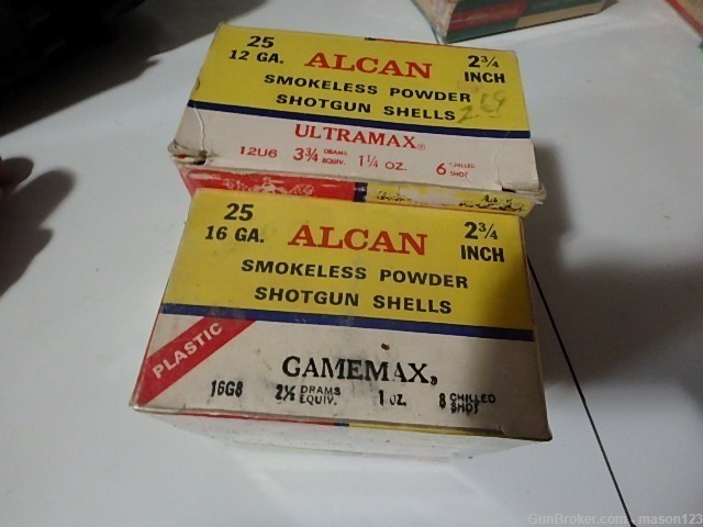 12 AND 16 GA FULL OLD ALCAN BOXES 6 AND 8 SHOT-img-2