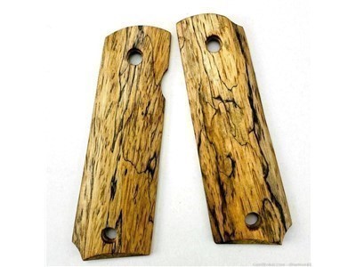Spalted Maple 1911 Full Size Grips - Colt Kimber Sig Taurus Springfield etc