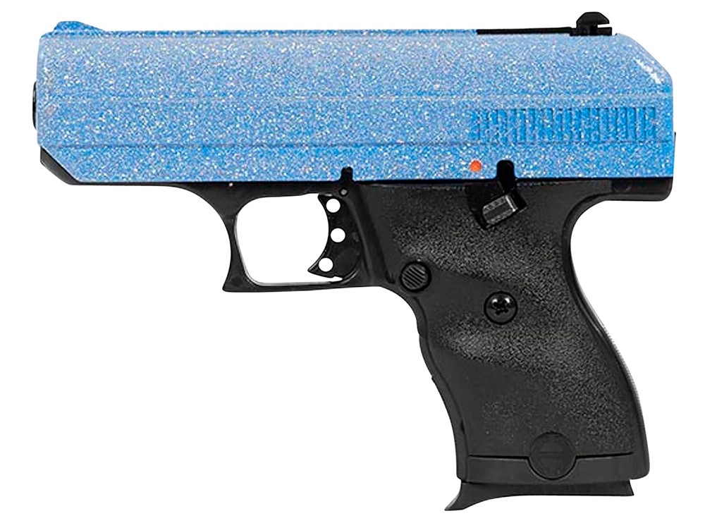 Hi-Point C9 9mm Luger 8+1 3.50 Black & Blue Sparkle Pistol -img-0