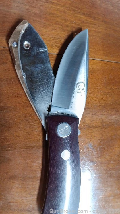 Colt Barry Wood Design Swing Lock Folding Knife with Original Box-img-0