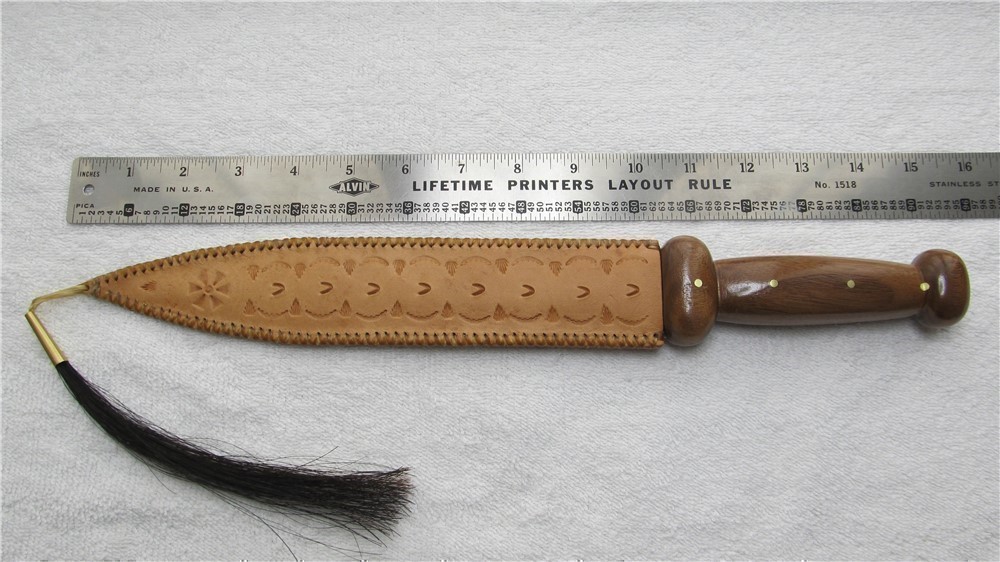 1800's Native American Trade Knife & Sheath-img-0