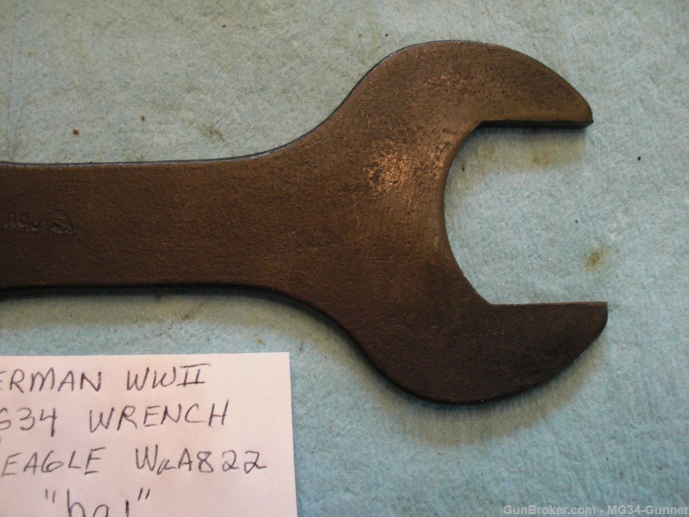 German WWII MG34 Wrench w/ Eagle WaA822 "hqj" - Excellent-img-3