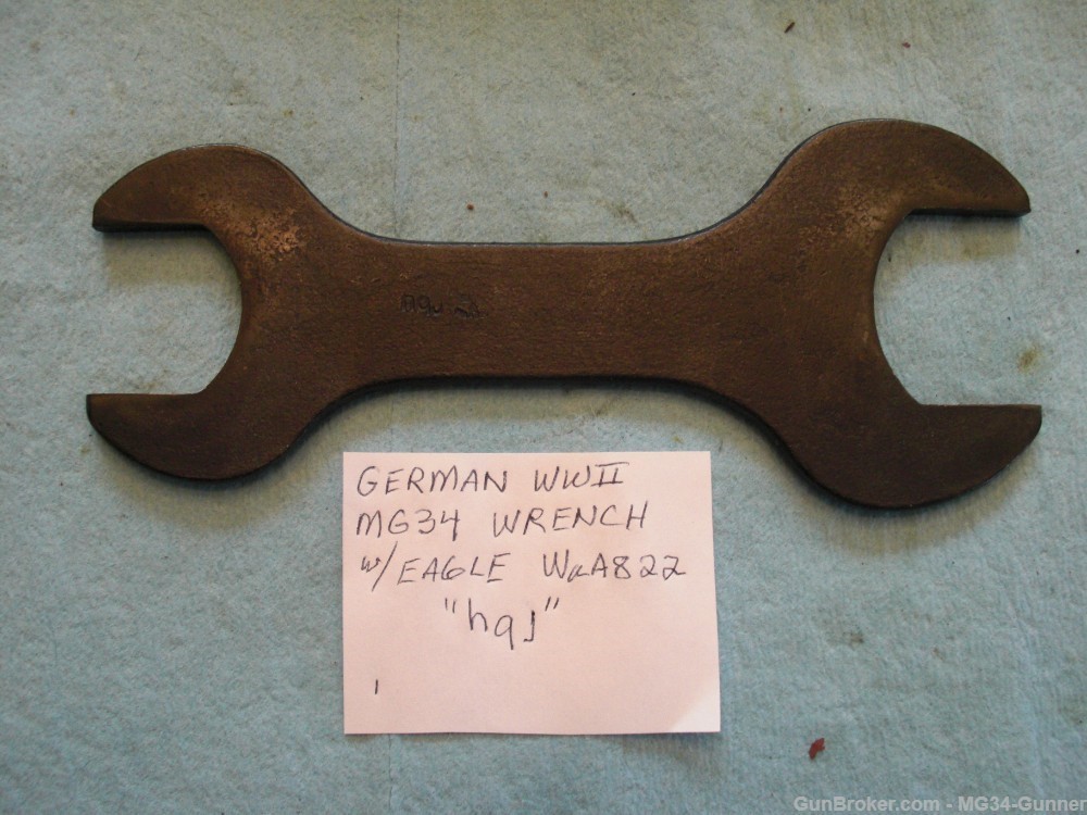 German WWII MG34 Wrench w/ Eagle WaA822 "hqj" - Excellent-img-0