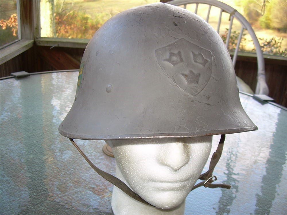 Pre-WWII Swedish M1921/18 Steel Helmet, complete rare large size-img-0