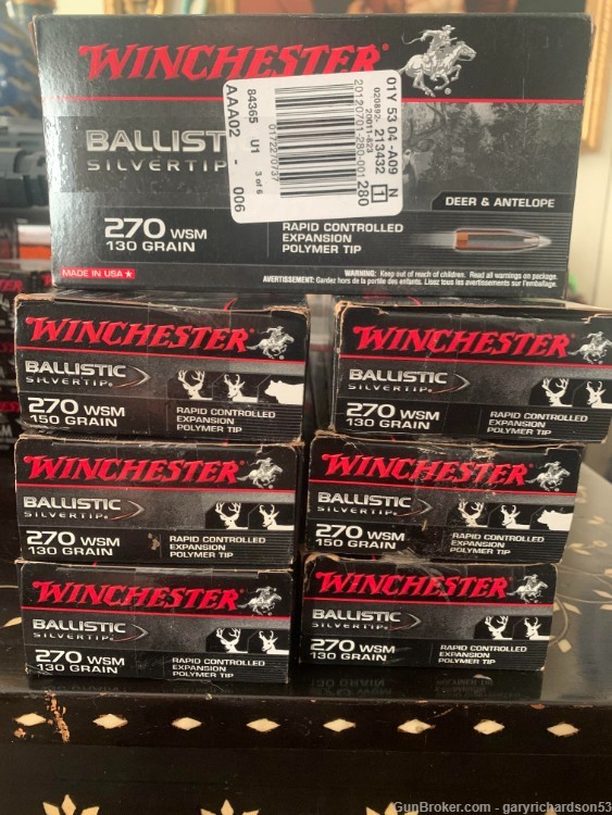 Winchester Ballistic Silvertip 270 WSM ammo-img-1