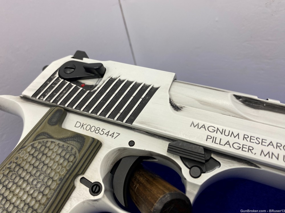 Magnum Research Mark XIX .50AE *STUNNING WHITE MATTE DISTRESSED FINISH*-img-22