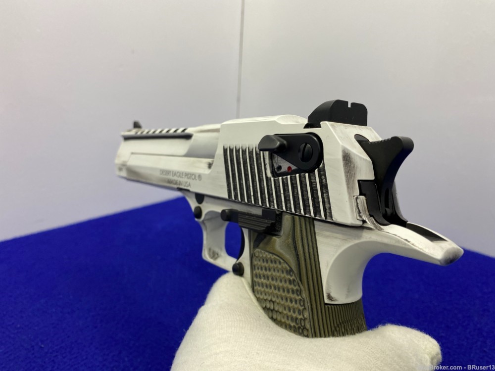 Magnum Research Mark XIX .50AE *STUNNING WHITE MATTE DISTRESSED FINISH*-img-29