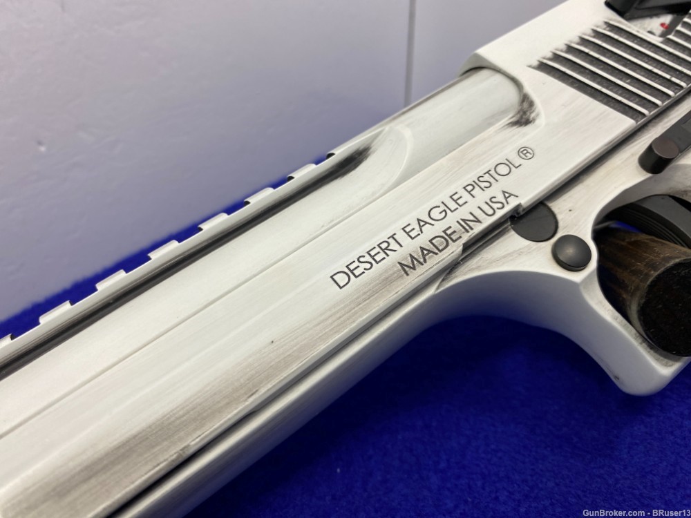 Magnum Research Mark XIX .50AE *STUNNING WHITE MATTE DISTRESSED FINISH*-img-11