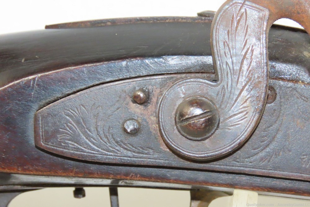 ENGRAVED Antique Full-Stock .38 Percussion PIONEER Long Rifle HOMESTEAD    -img-6