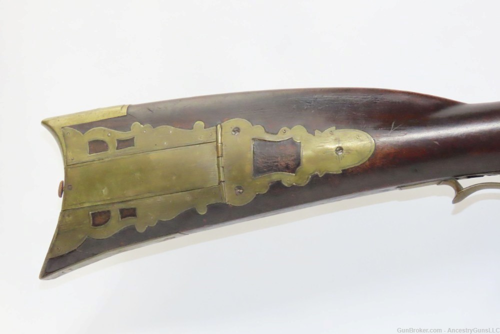 ENGRAVED Antique Full-Stock .38 Percussion PIONEER Long Rifle HOMESTEAD    -img-2