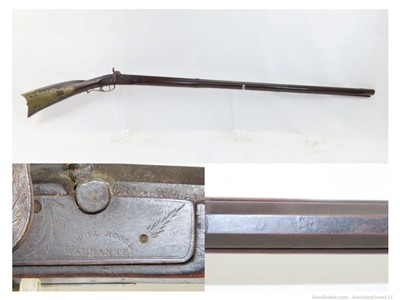 ENGRAVED Antique Full-Stock .38 Percussion PIONEER Long Rifle HOMESTEAD    