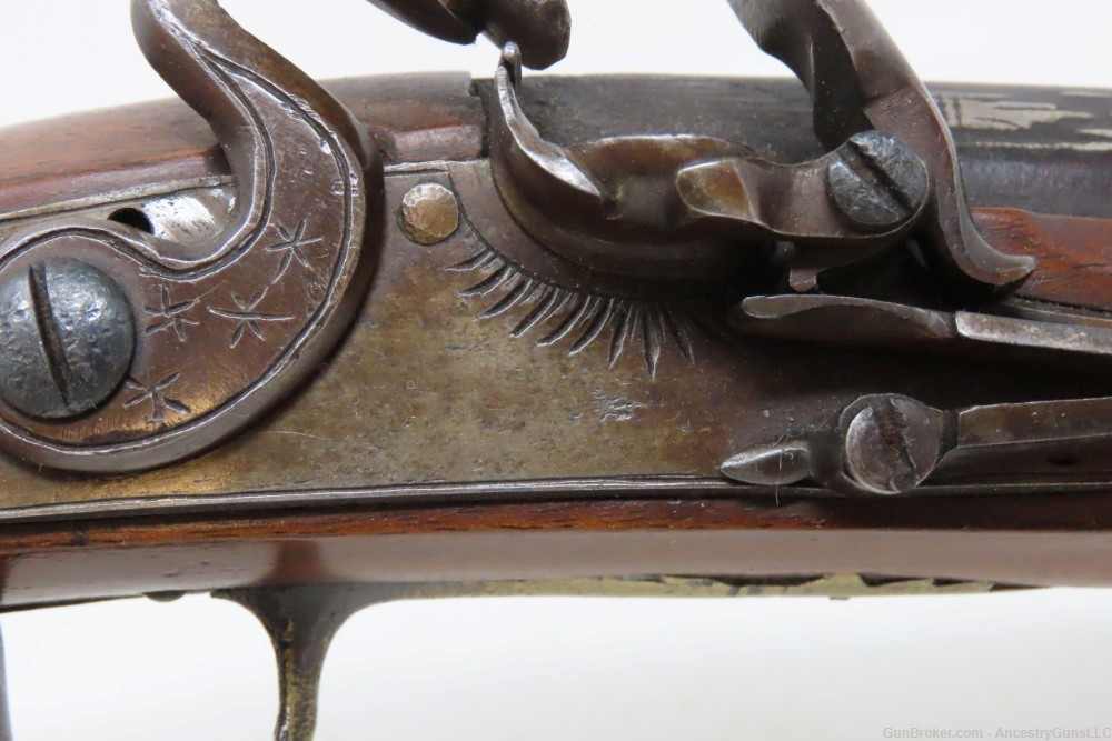 Antique Ornate OTTOMAN Flintlock BLUNDERBUSS DAG KNEE Pistol  -img-6