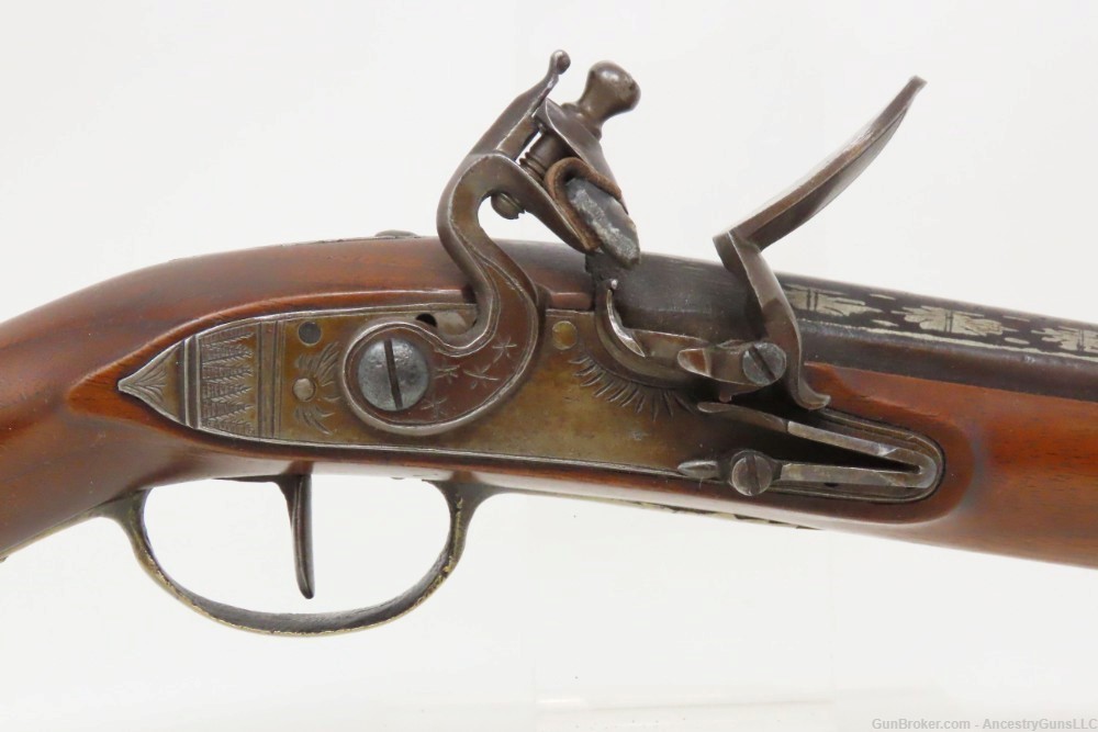 Antique Ornate OTTOMAN Flintlock BLUNDERBUSS DAG KNEE Pistol  -img-3