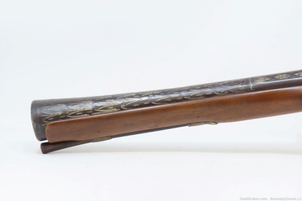 Antique Ornate OTTOMAN Flintlock BLUNDERBUSS DAG KNEE Pistol  -img-20