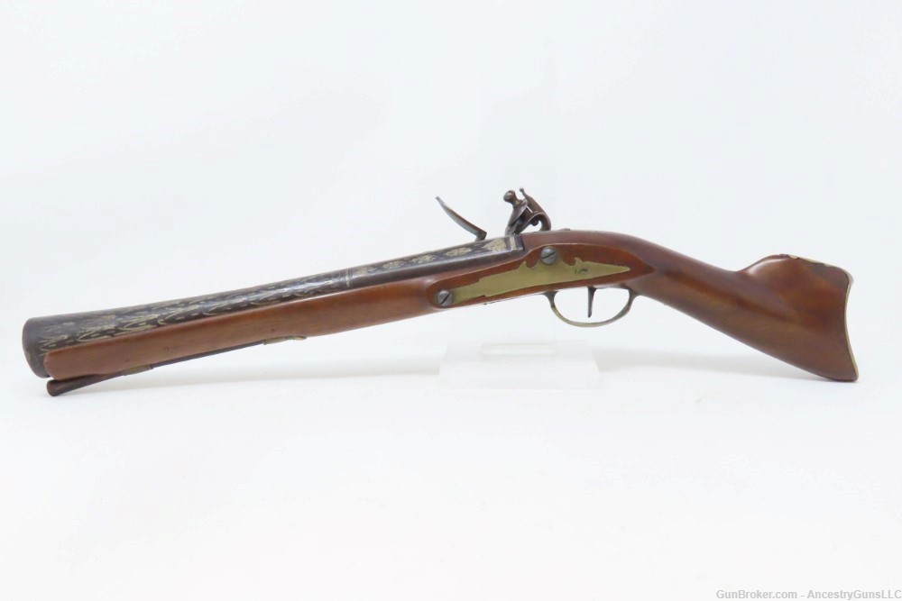Antique Ornate OTTOMAN Flintlock BLUNDERBUSS DAG KNEE Pistol  -img-17