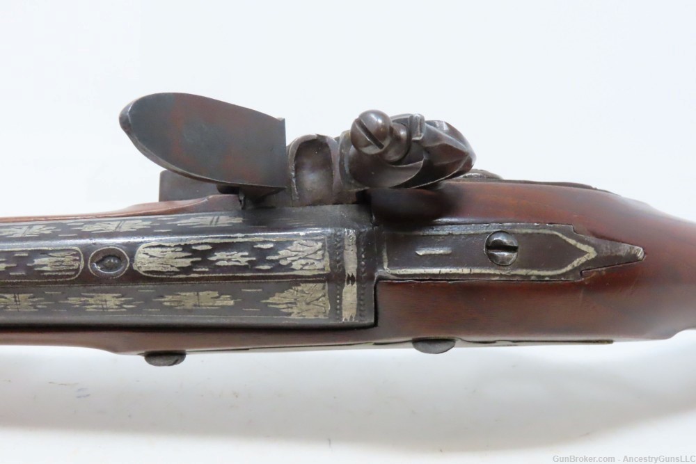Antique Ornate OTTOMAN Flintlock BLUNDERBUSS DAG KNEE Pistol  -img-10
