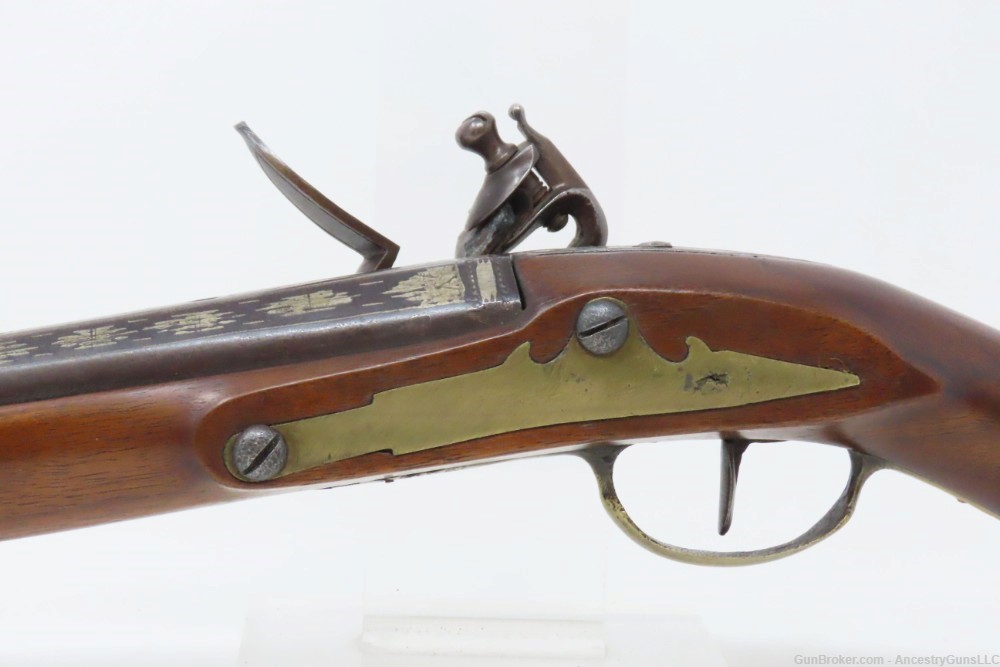 Antique Ornate OTTOMAN Flintlock BLUNDERBUSS DAG KNEE Pistol  -img-19