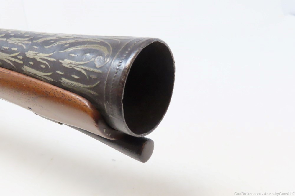 Antique Ornate OTTOMAN Flintlock BLUNDERBUSS DAG KNEE Pistol  -img-7