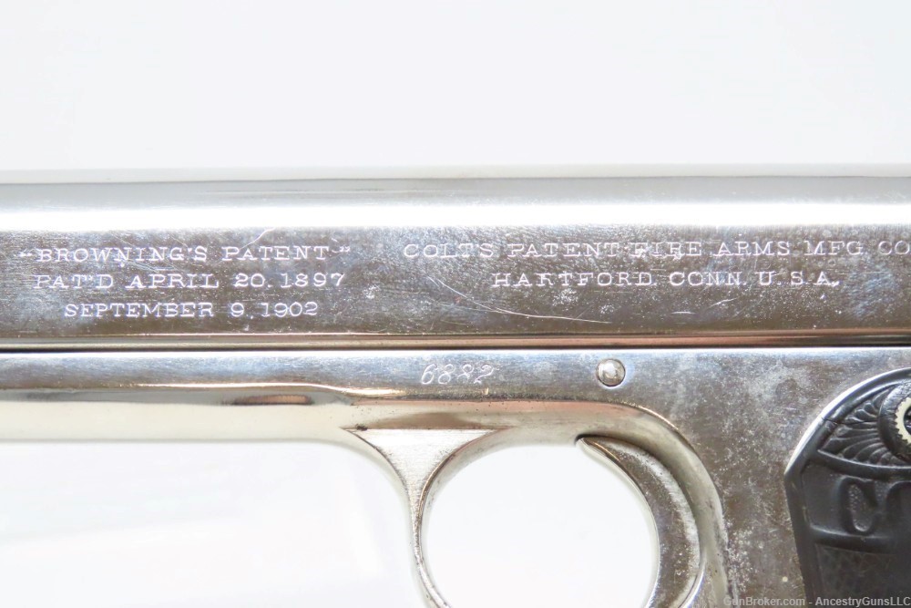 Scarce COLT Model 1902 Semi-Automatic .38 ACP Caliber SPORTING Pistol C&R  -img-5